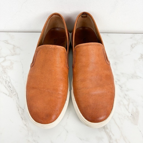 Frye Men’s Brett Perf Leather Slip On Loafers Sz 10.5 main image 6
